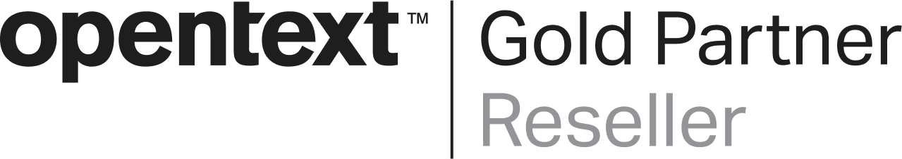 OpenText Gold Partner Reseller Wordmark - Black OpenText Gold Partner Reseller Wordmark - Black