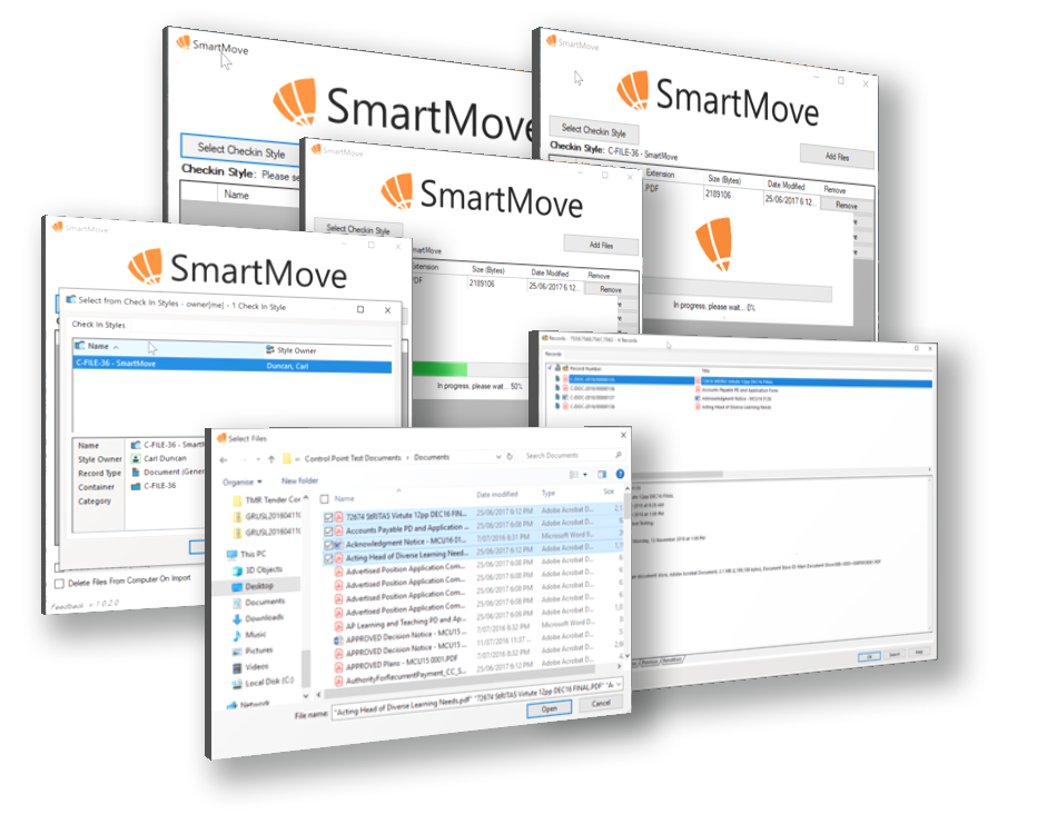 Smart Move screens